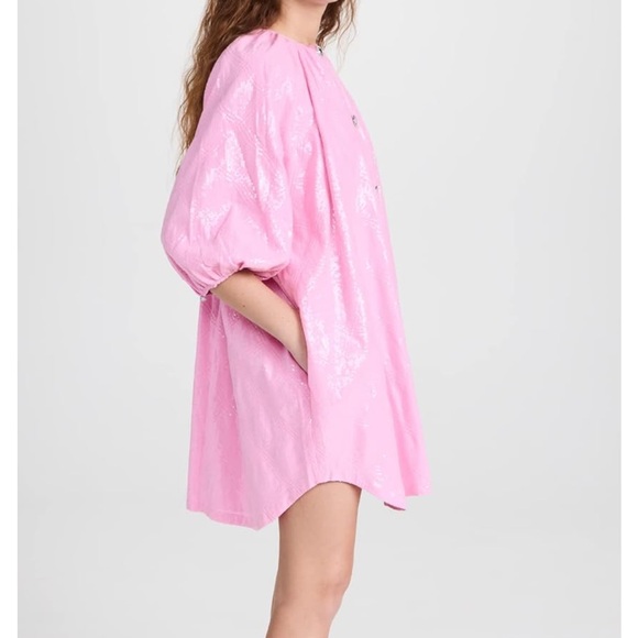 Stine Goya Women's Yordano Dress, Liquified Grid Pink, S - Picture 3 of 5